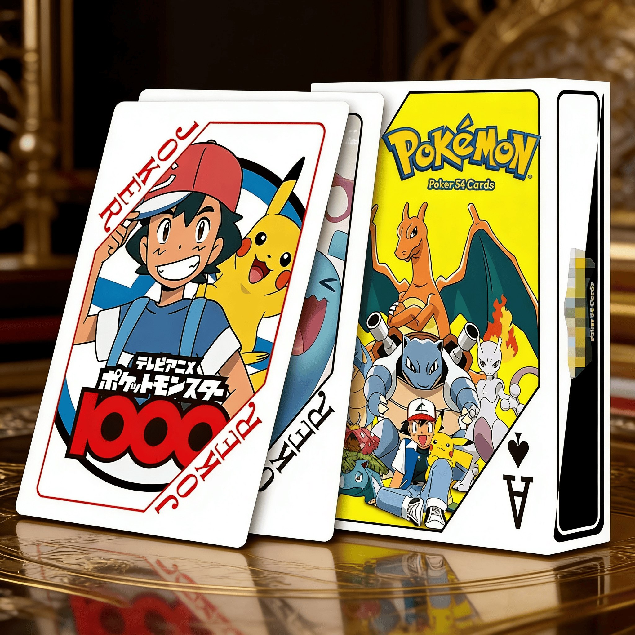 Board Game With Questions - Pokemon Poker playing cards board games