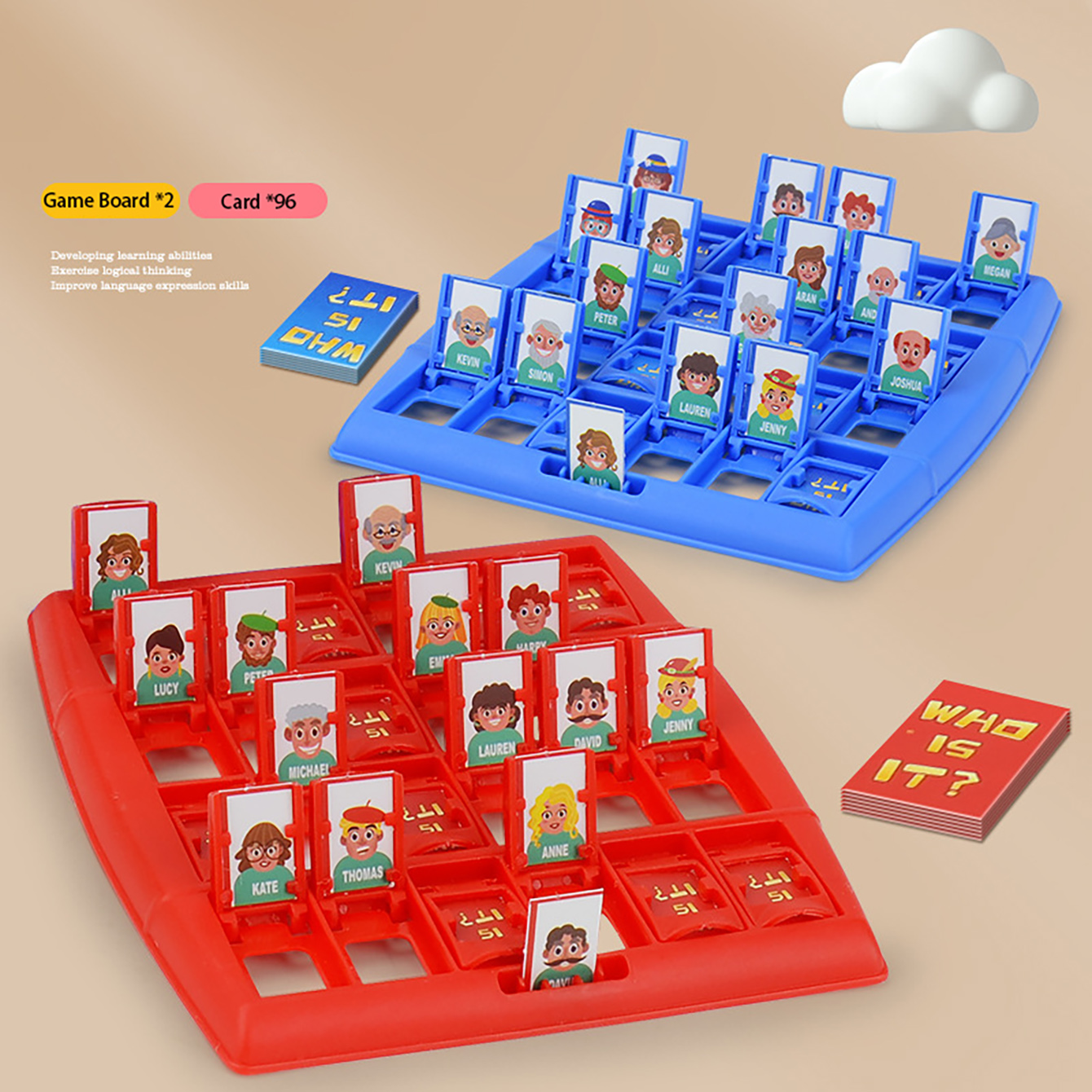 Board Game Guess Who - Family Guessing Board Game Who Am
