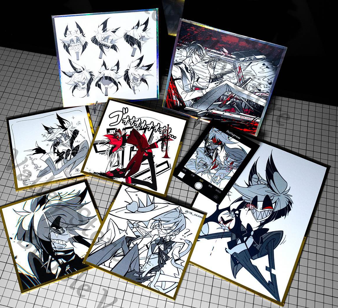 Board Game Illustration - Anime Hazbin Hotel Alastor Lucifer Cosplay