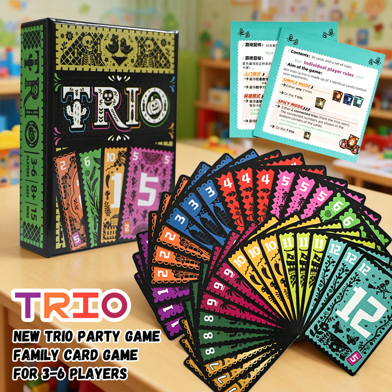Board Game With Questions - Strategic Card Board Game TRIO Card