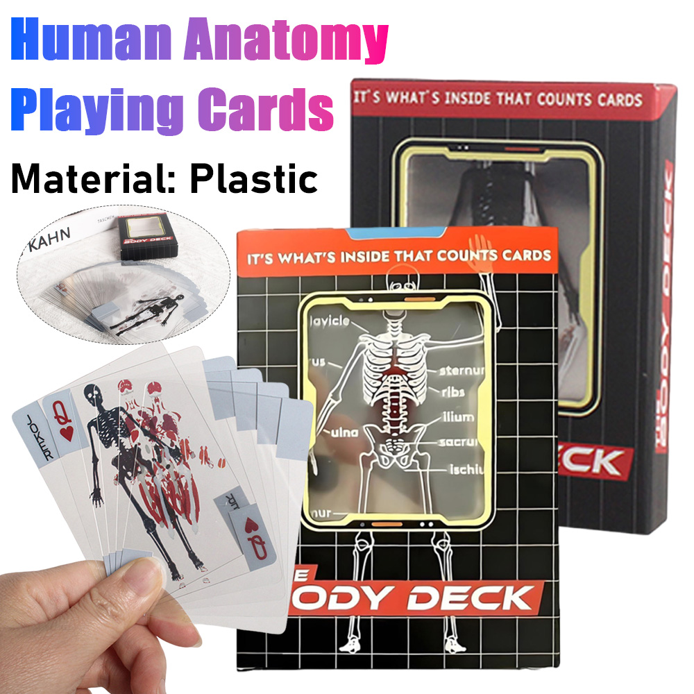 Board Game With Chips - 1-3PCS Human Anatomy Poker Cards The