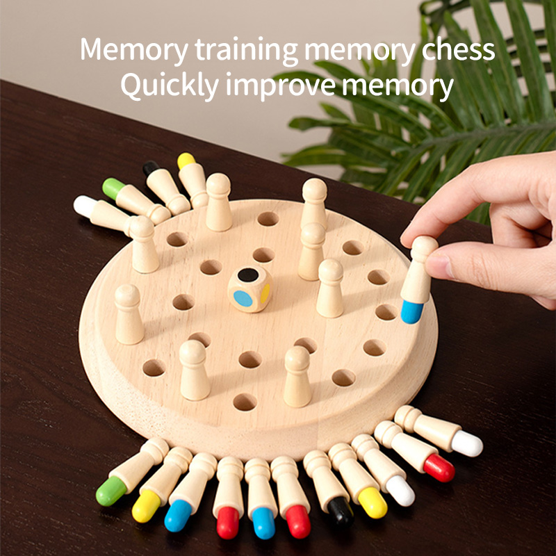 Board Game Oath - Wooden Chessboard Color Memory Chess Game