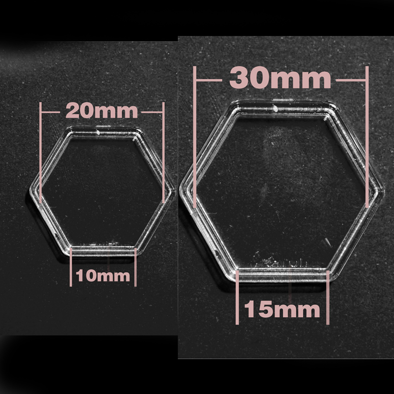 Board Game With Chips - 8Pieces Hexagon Clear Plastic Acrylic Protector