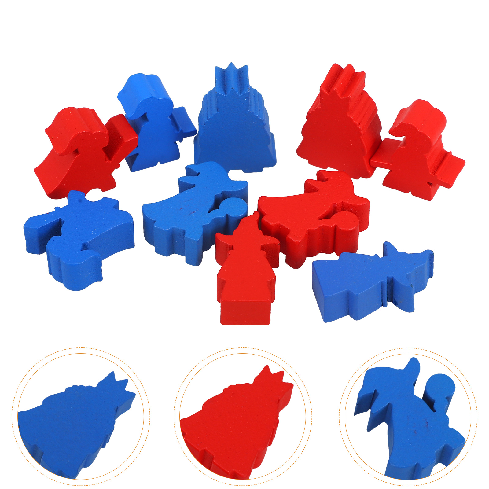 Board Game Vector - 10 Pcs Wooden Chess Pieces Game