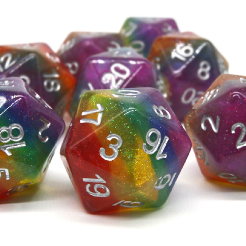 7Pcs/Set Polyhedral Rainbow Di - Dice Set Polyhedral review and price