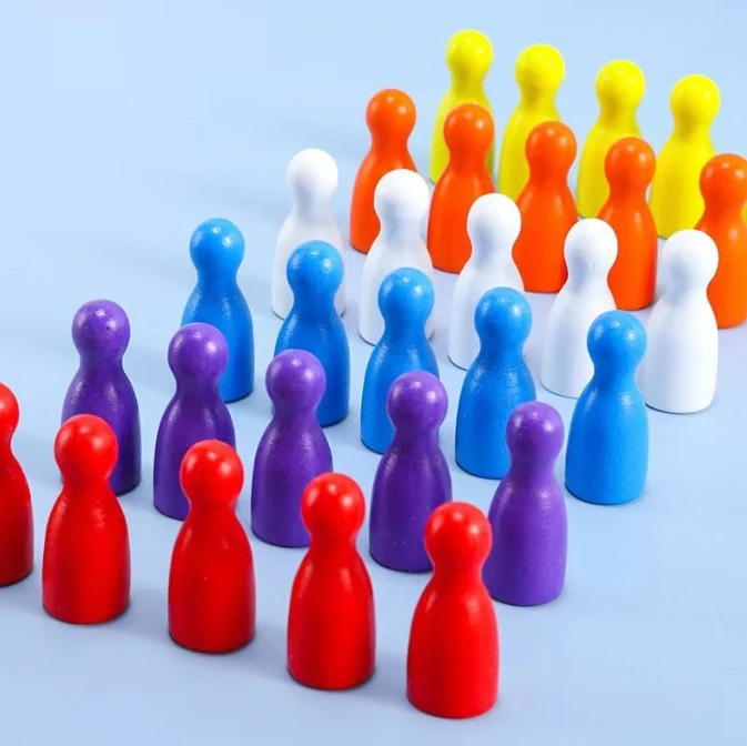 100 Pcs Colorful Wooden Chess  - Board Game Wingspan review and price