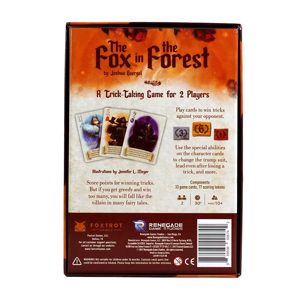 The Fox in the Forest, Social  - Board Game Wingspan review and price