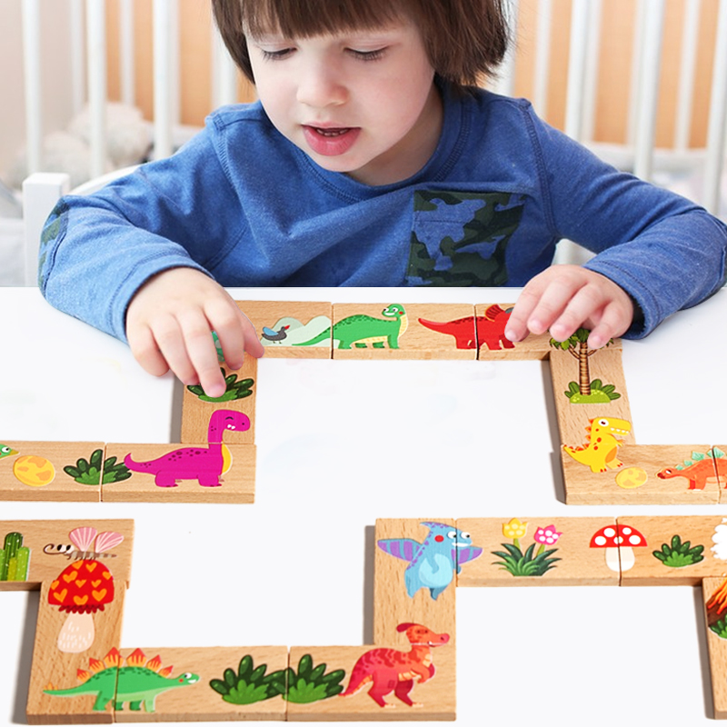 Wooden Dinosaur Domino Matchin - Board Game Oath review and price