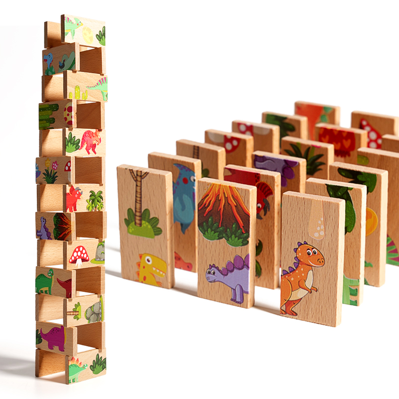 Wooden Dinosaur Domino Matchin - Board Game Oath review and price