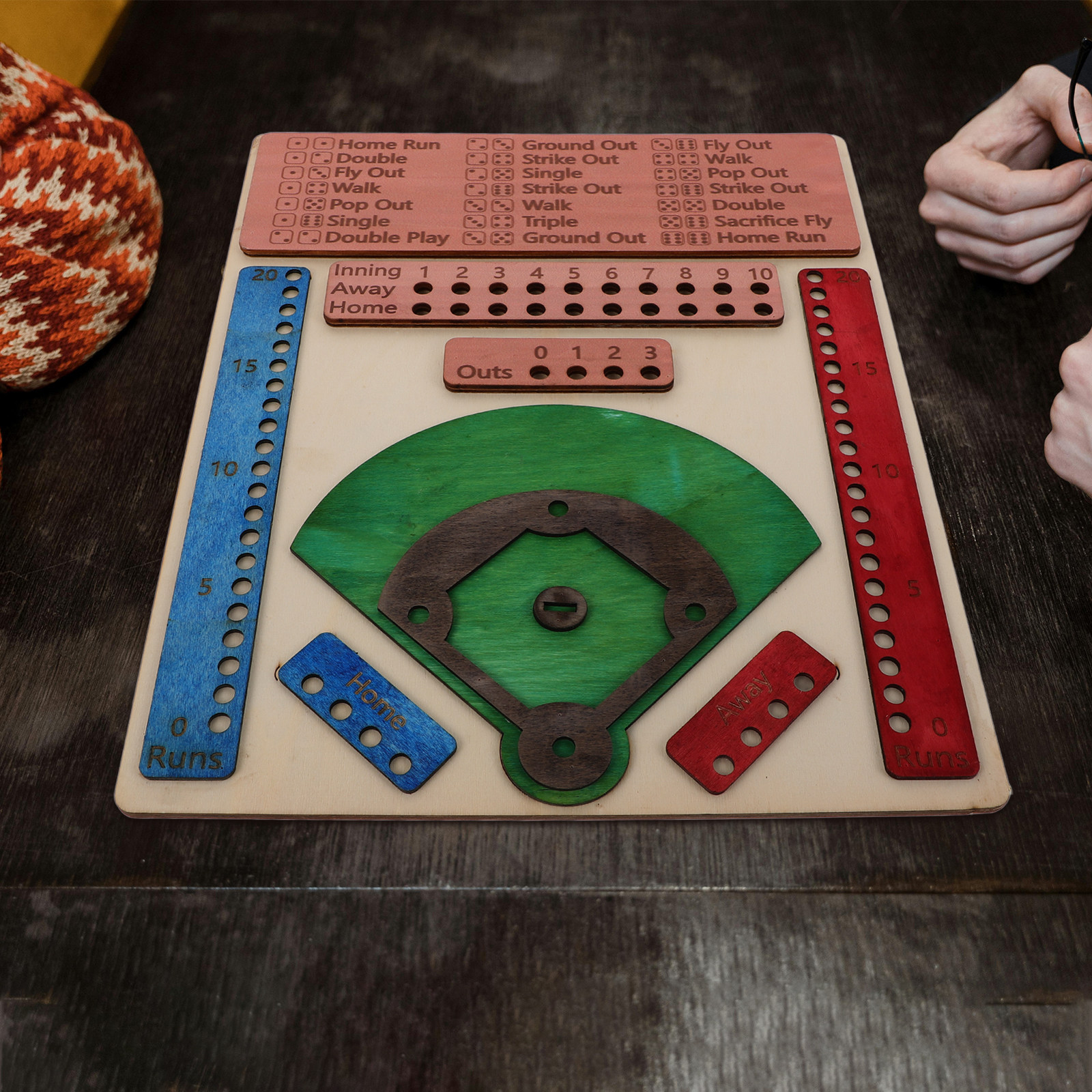 Wooden Baseball Board Game Fun - Board Game Festival review and price