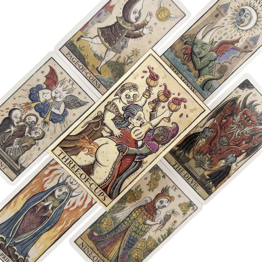 Moon Tarot Della Luna Deck Car - Board Game Illustration review and price