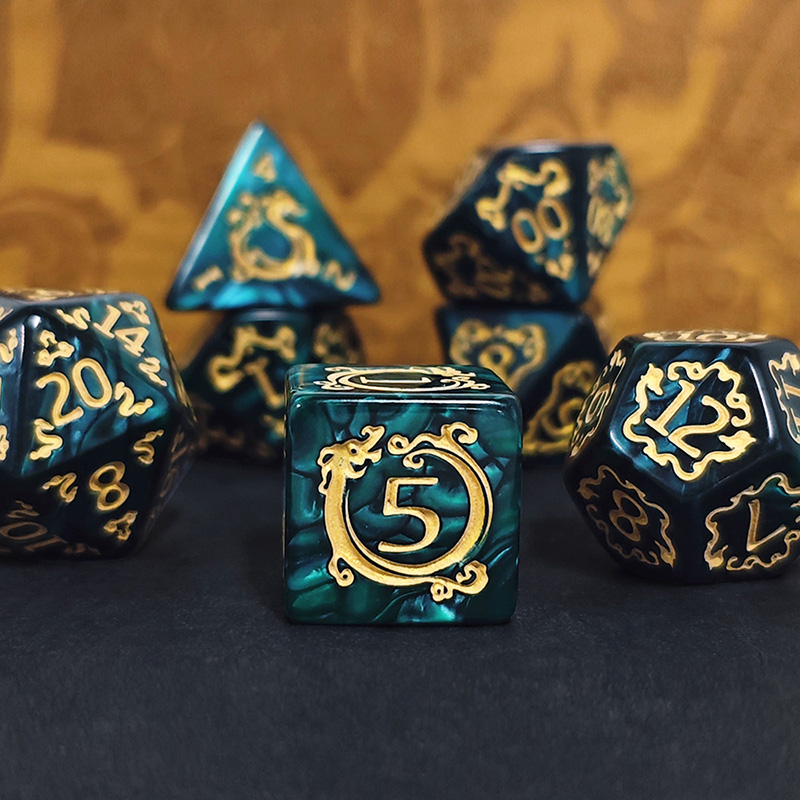7Pcs Set DND Dice Dragon Patte - Dice Set Polyhedral review and price