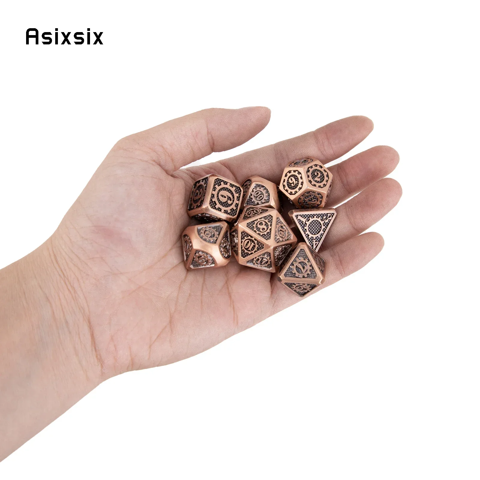 7 Pcs Yellow Black Gear Wheel  - Dice Set Polyhedral review and price