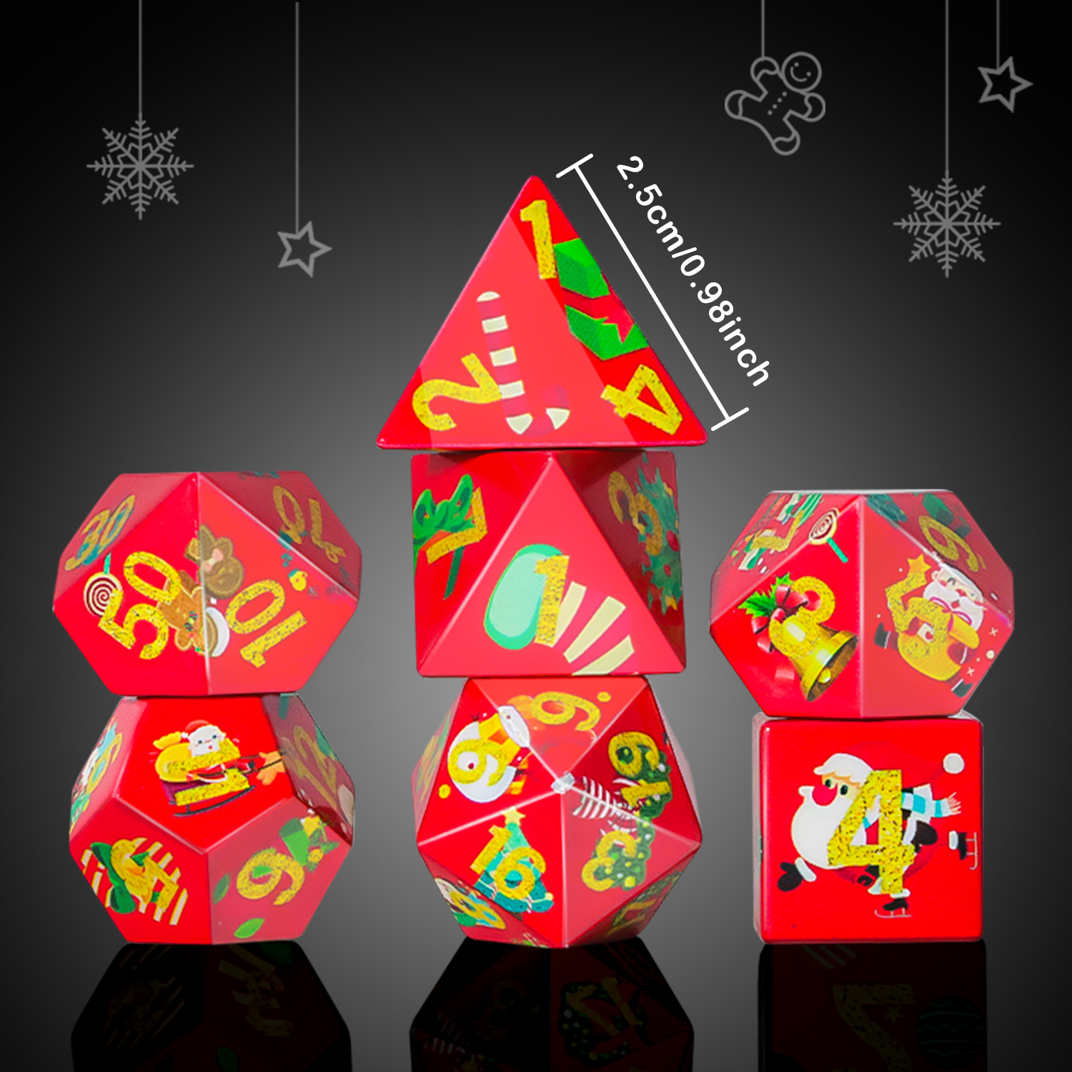 Christmas Dice D20 dice set: E - Dice Set Polyhedral review and price