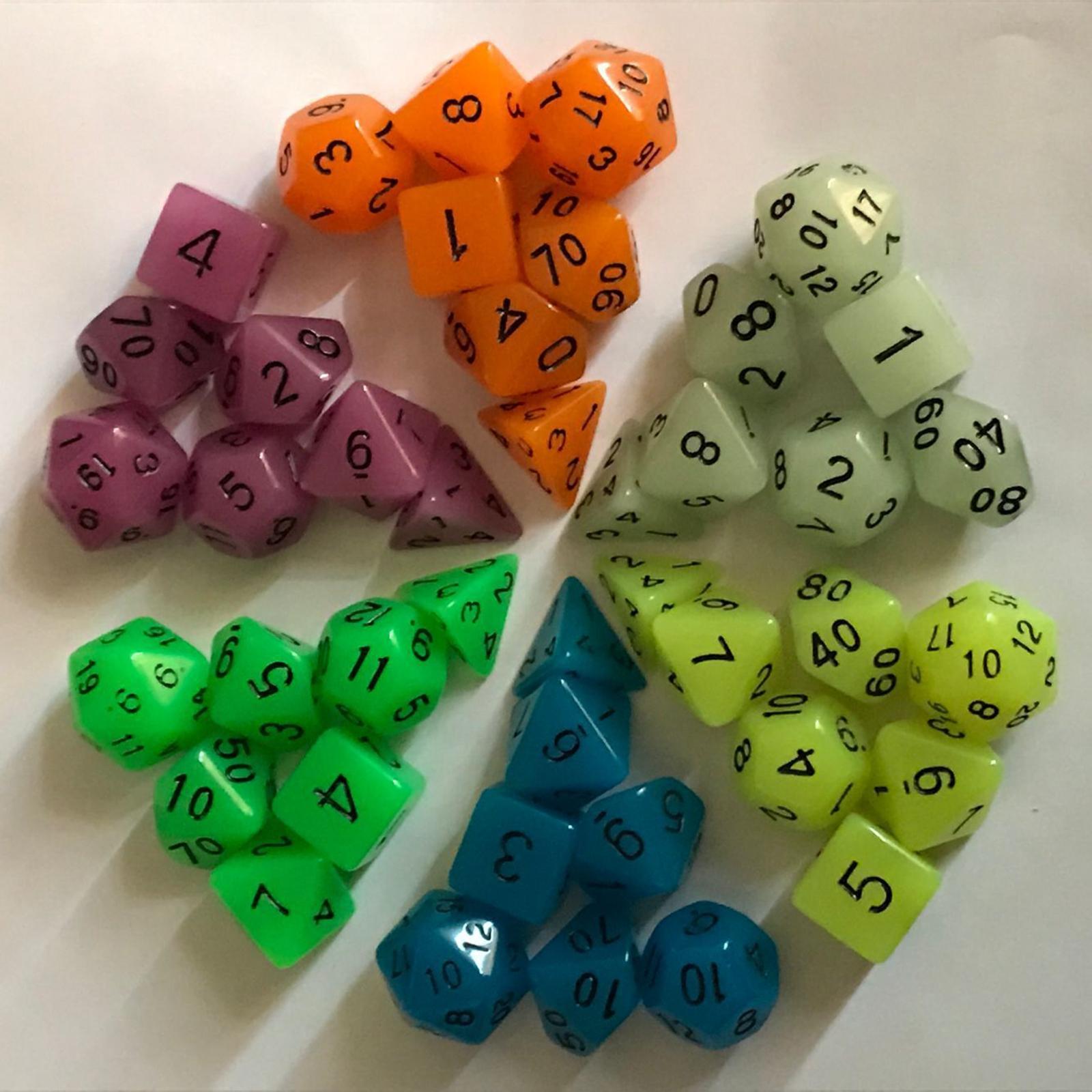 Acrylic Glowing Polyhedral Dic - Dice Set Polyhedral review and price