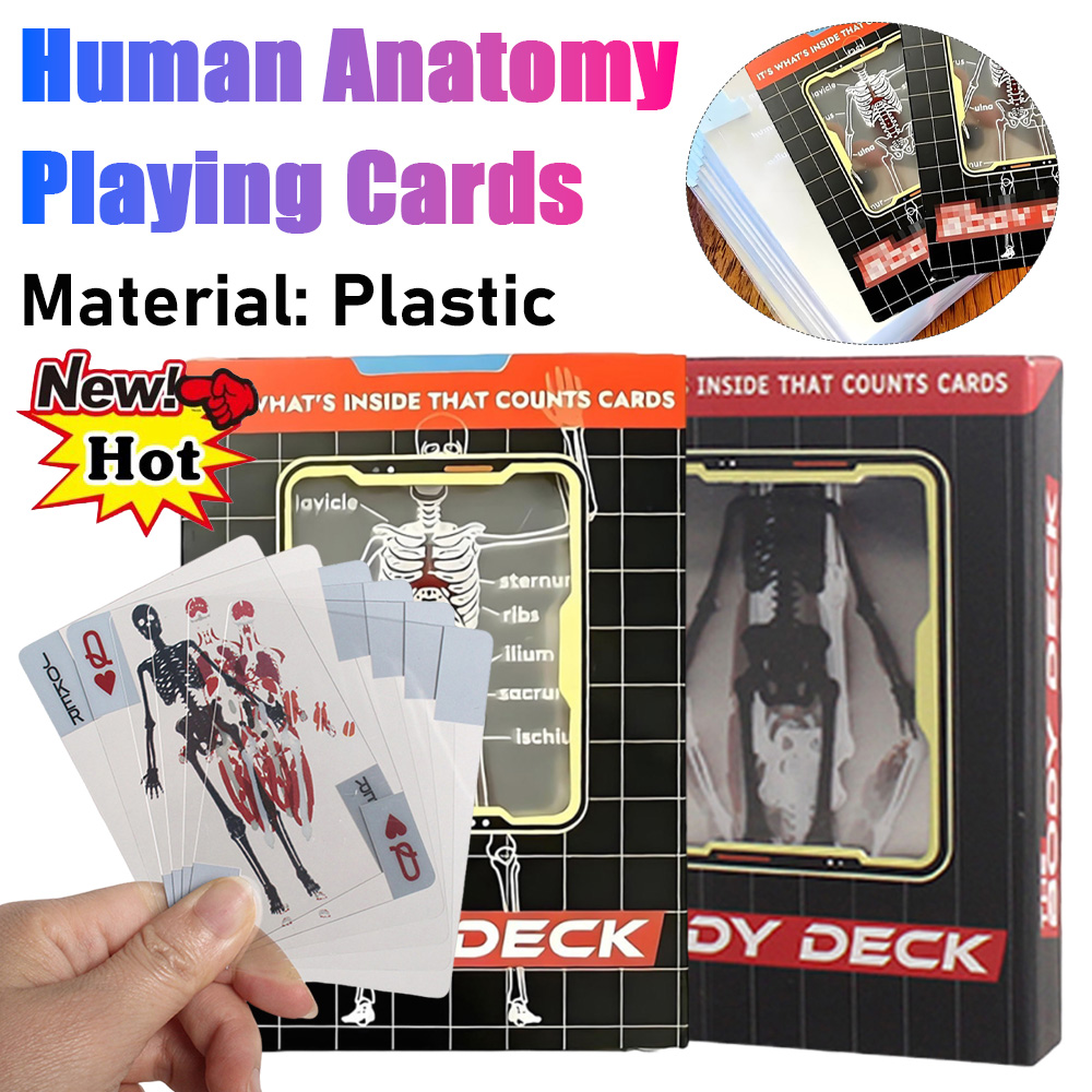 1-3PCS Human Anatomy Poker Car - Board Game With Chips review and price