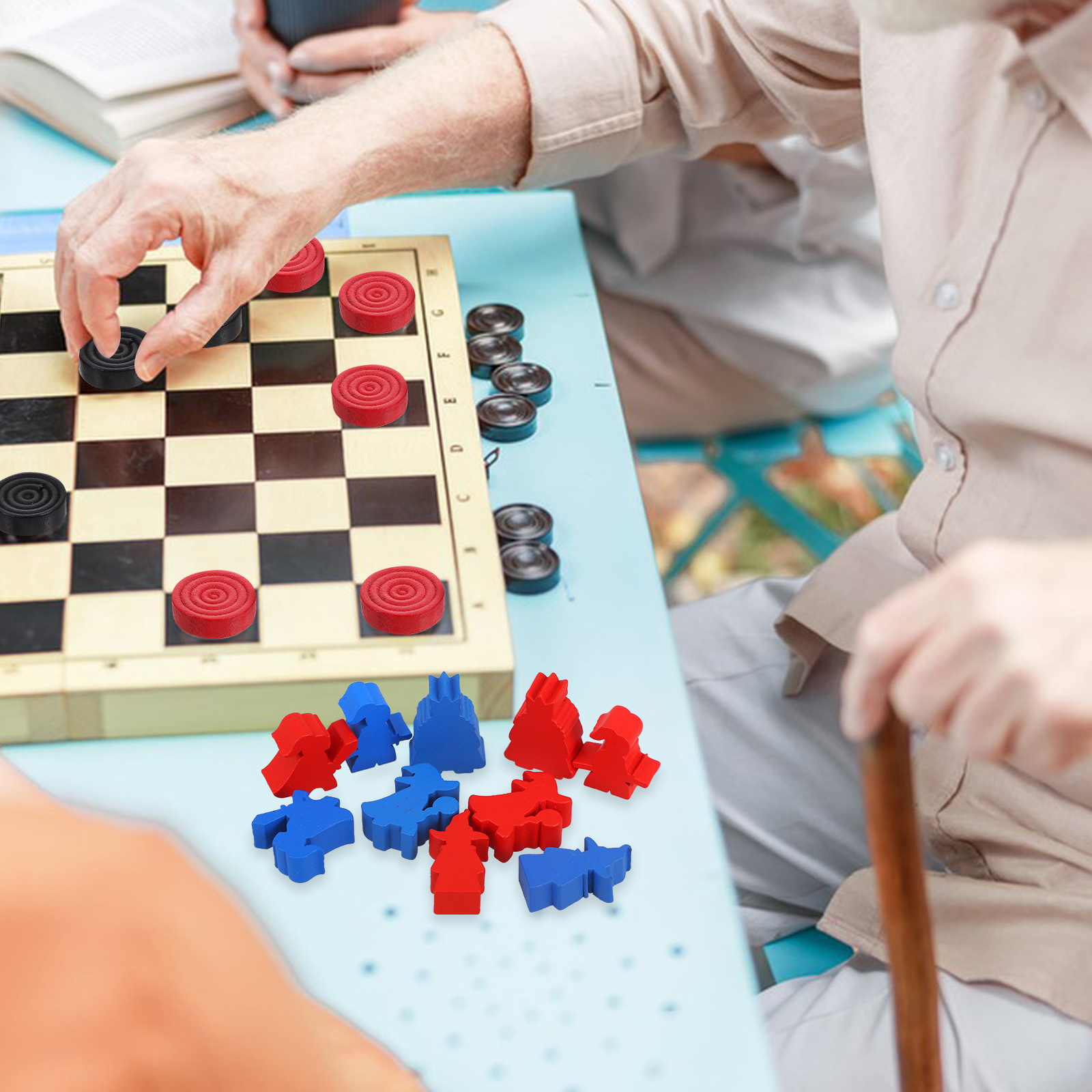 10 Pcs Wooden Chess Pieces Gam - Board Game Vector review and price