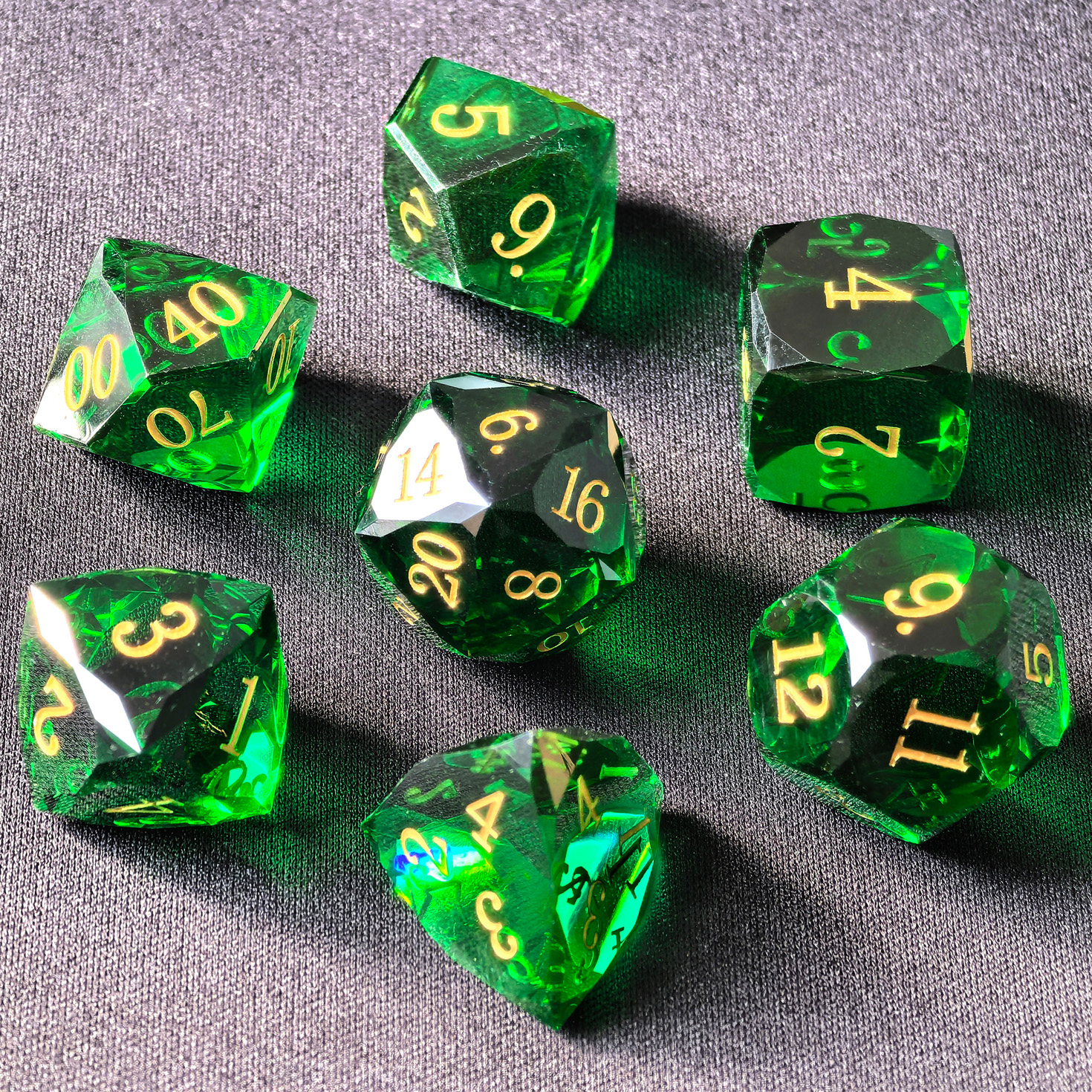 Crystal Multifaceted Polyhedra - Dice Set Polyhedral review and price