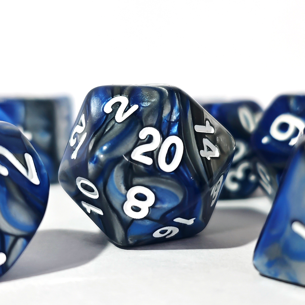Green-Red Swirl Polyhedral Dic - Dice Set Polyhedral review and price