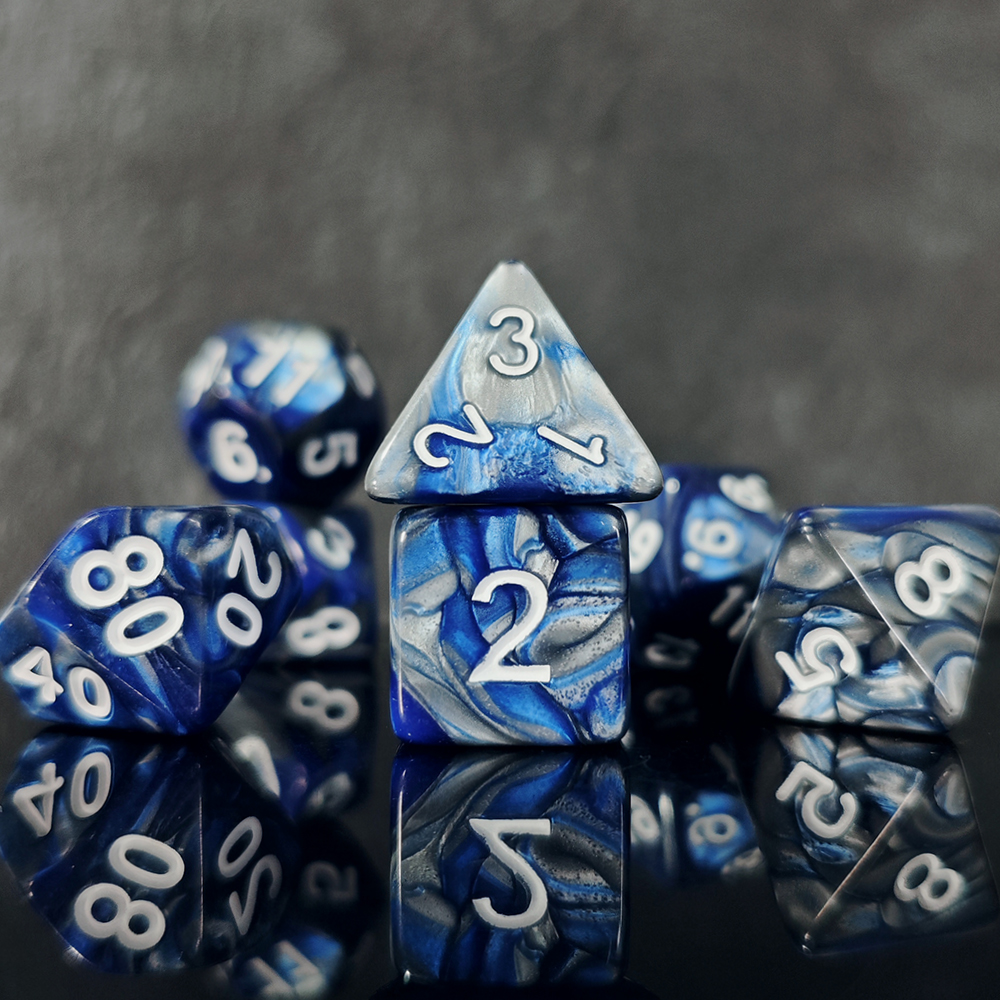 Green-Red Swirl Polyhedral Dic - Dice Set Polyhedral review and price