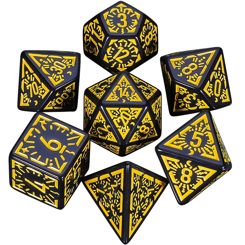 DND Dice Set -7pc carved patte - Dice Set Polyhedral review and price
