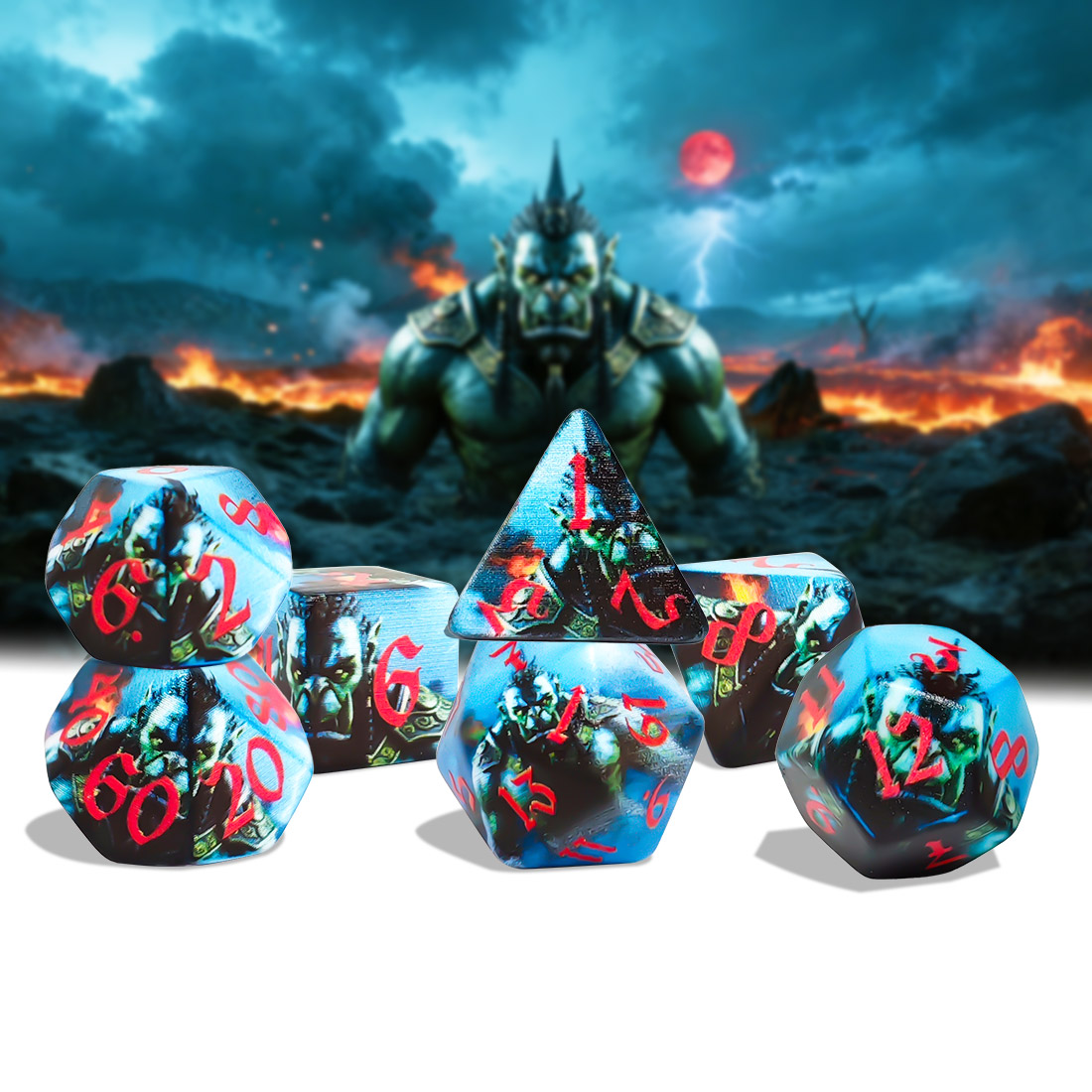 Orc Warrior Polyhedral 7-Piece - Dice Set Polyhedral review and price