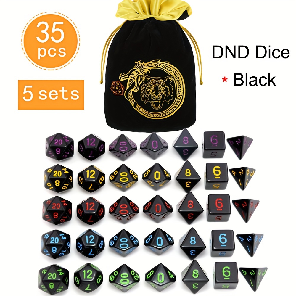 DND 5 Sets 35 pcs Polyhedral D - Dice Set Polyhedral review and price