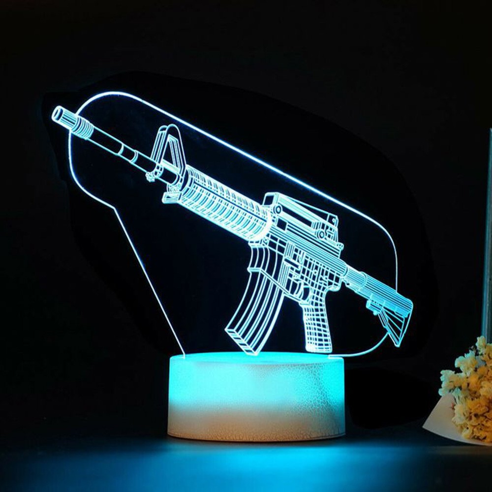 Game Rifle 3d Led Night Light  - Board Game Electronic Table review and price
