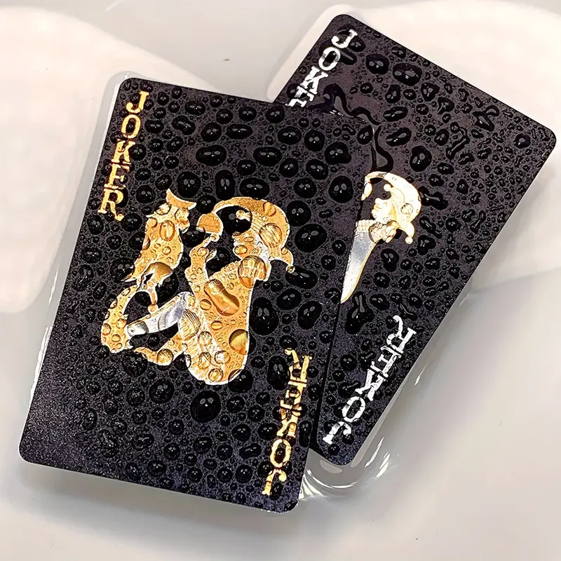 Color Black Gold Playing Card  - Board Game With Chips review and price