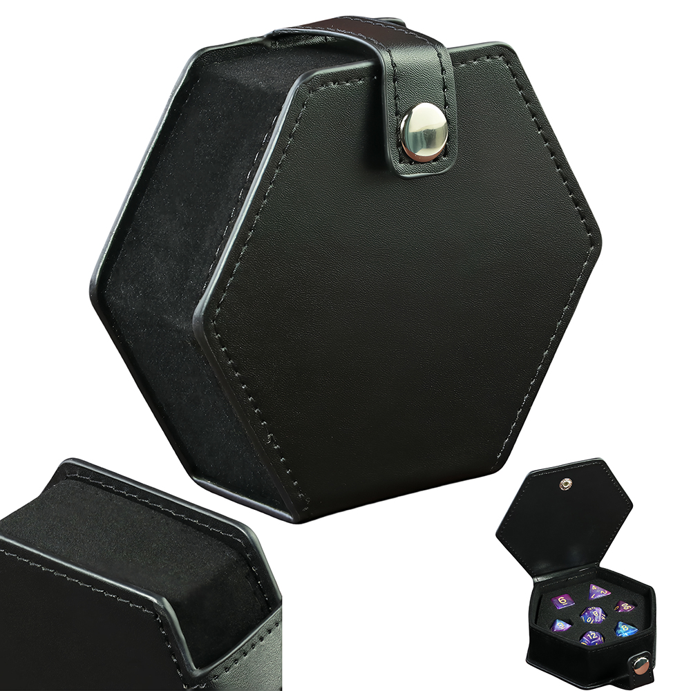Black Leather Box DND Dice Cas - Board Game With Chips review and price