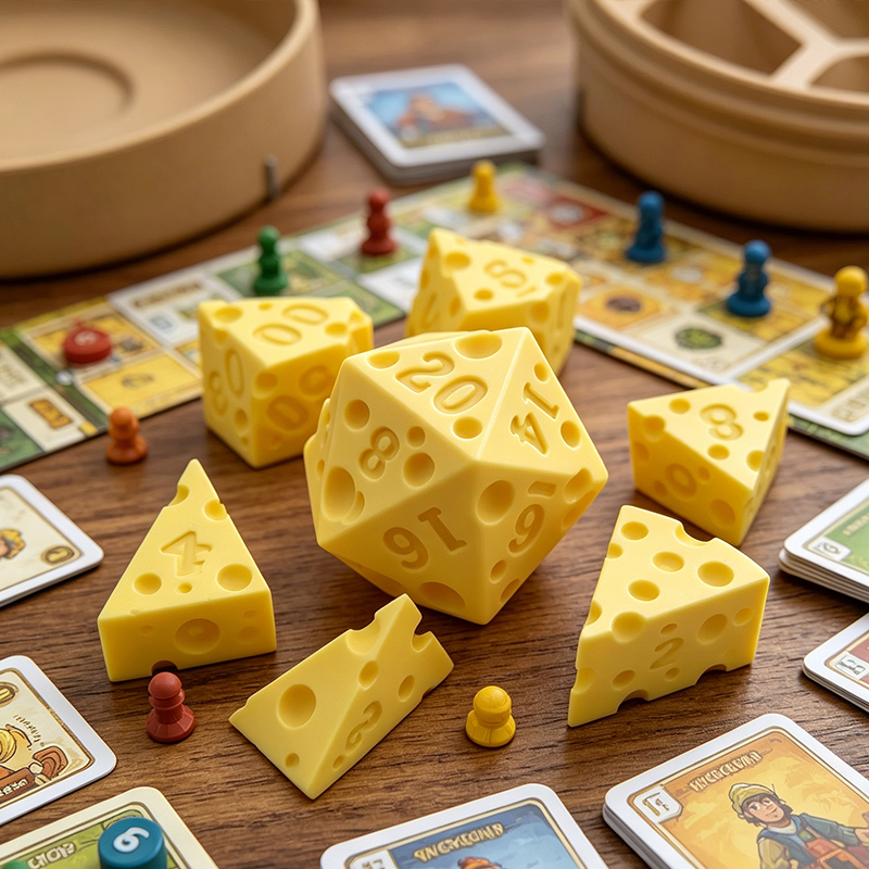 Cheese Polyhedral Dice Set Lay - Board Game Electronic Table review and price