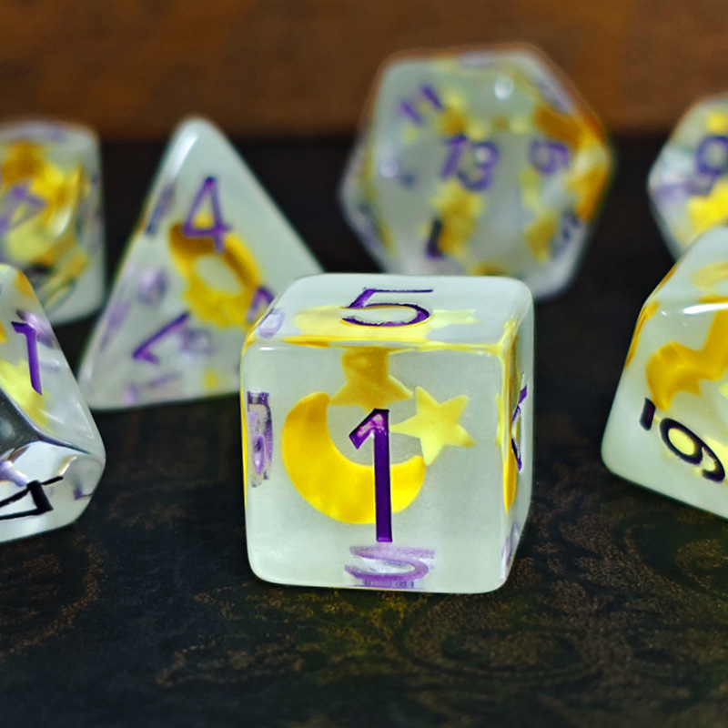 7pcs/set Luminous Polyhedral D - Dice Set Polyhedral review and price