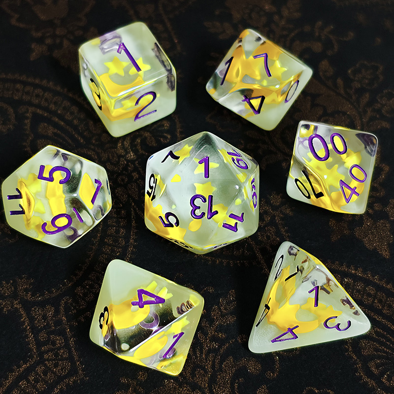 7pcs/set Luminous Polyhedral D - Dice Set Polyhedral review and price