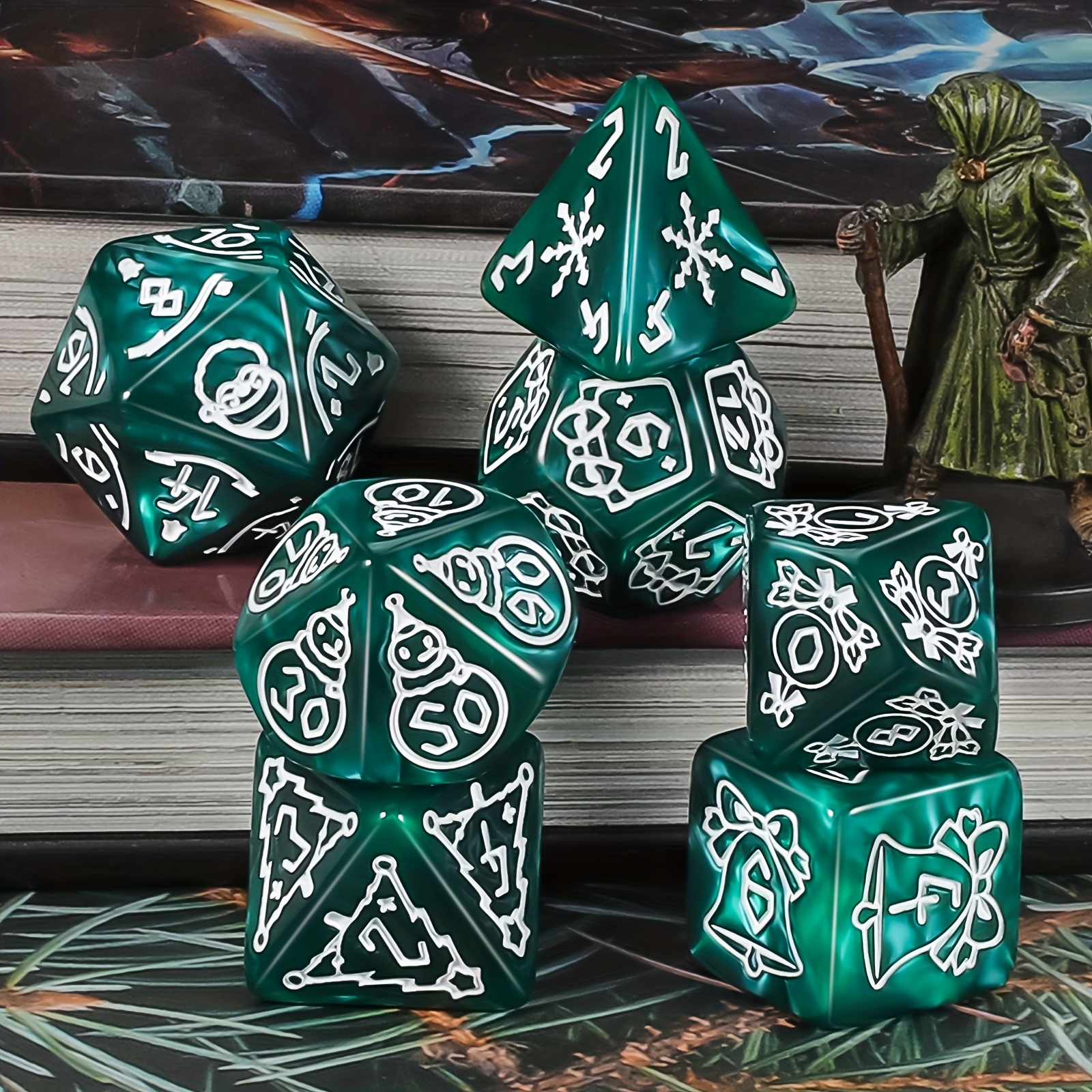 DND Dice Set -7pc Christmas Po - Dice Set Polyhedral review and price