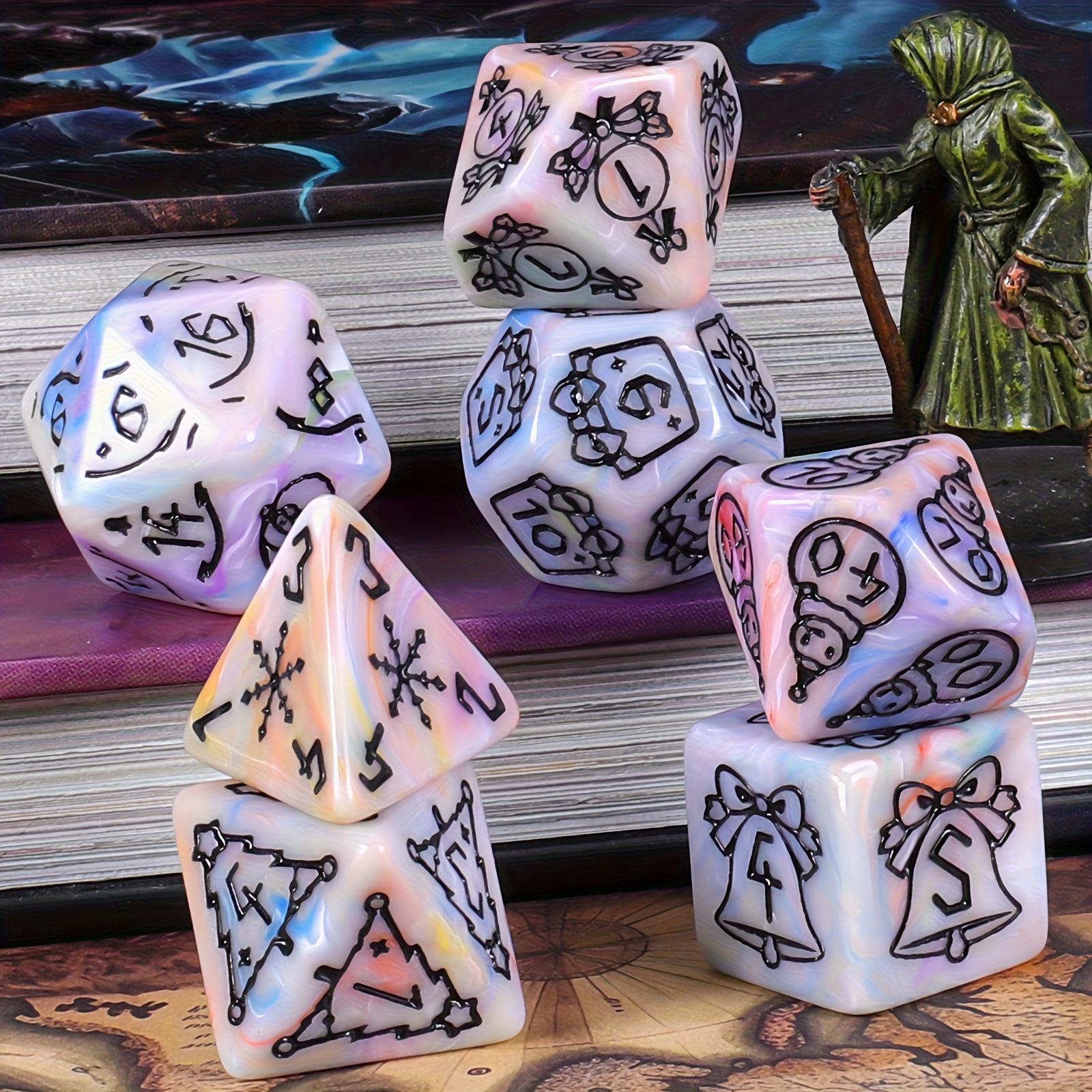 DND Dice Set -7pc Christmas Po - Dice Set Polyhedral review and price