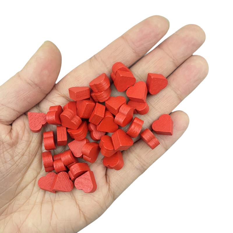 100Pcs 10mm*5mm Red Heart Shap - Board Game Vector review and price